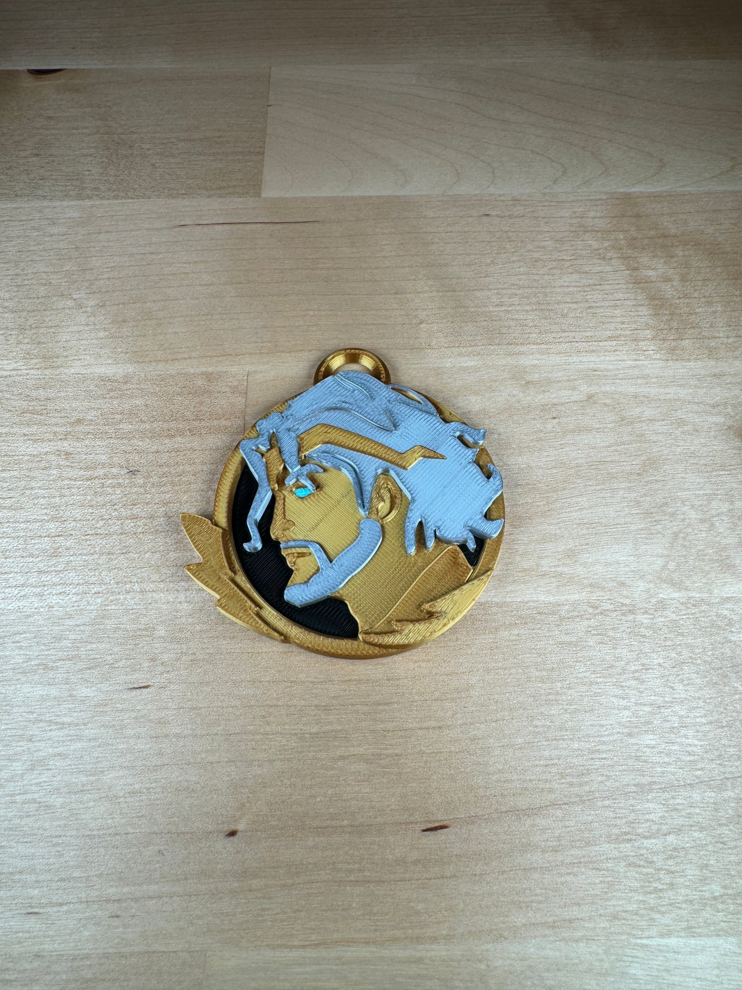 Zeus inspired Medallion Keychain