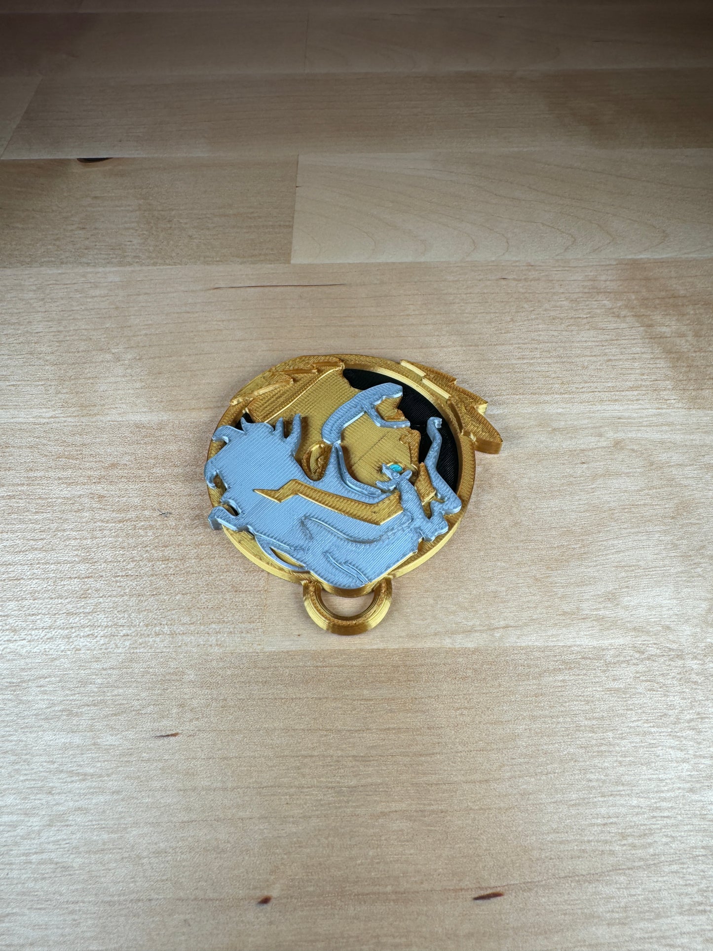 Zeus inspired Medallion Keychain