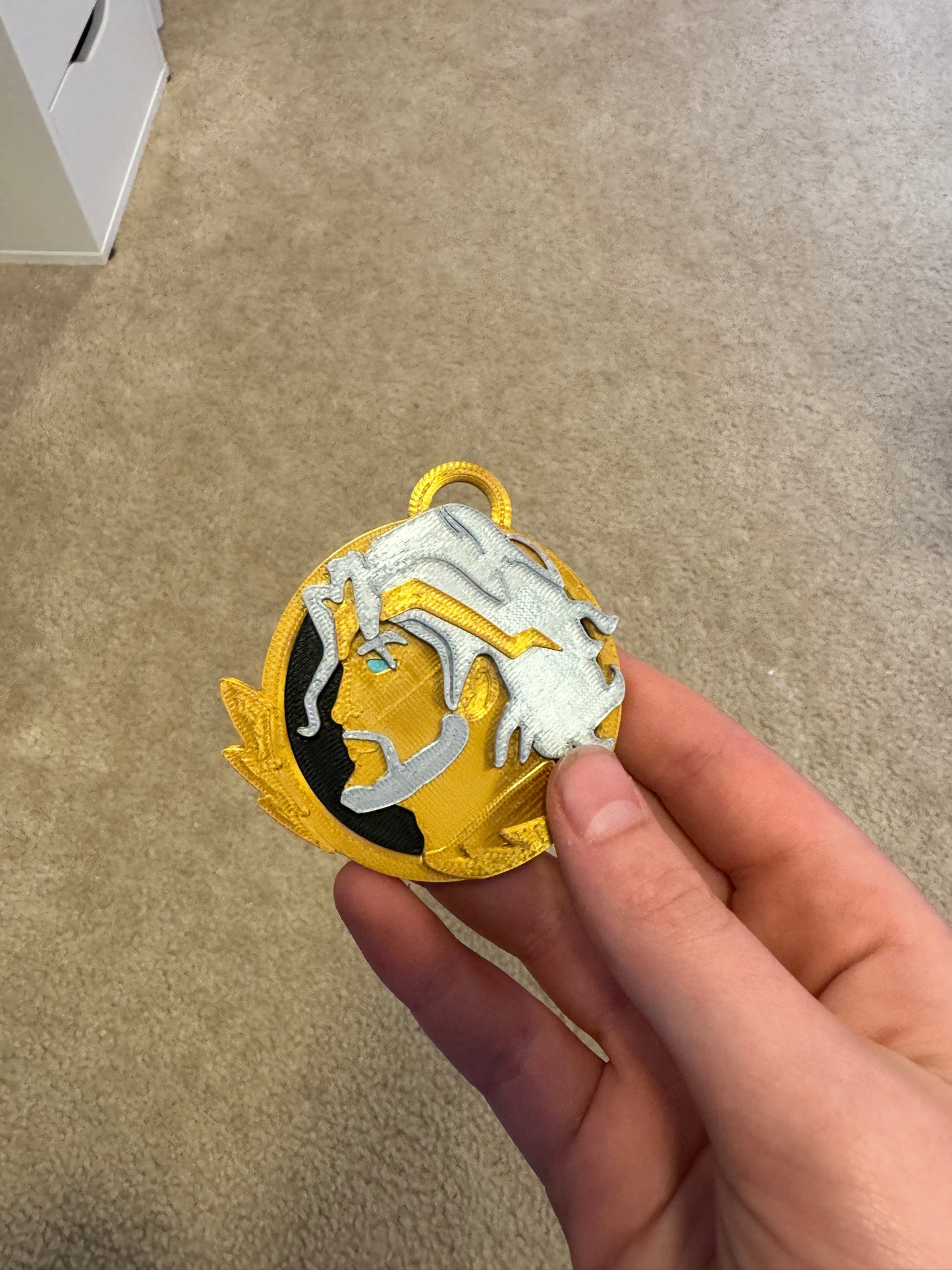 Zeus inspired Medallion Keychain