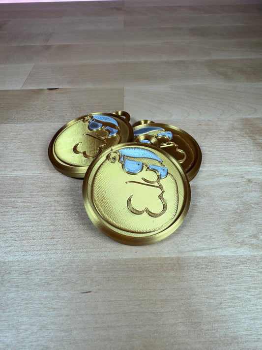 Peter Griffin inspired Medallion Keychain - Medallion Co. - Game Hero Medallion - Gag Gift - Gift for Gamers - Gamer birthday Gift